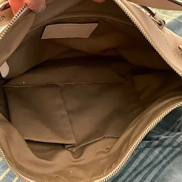 Coach Cream Pebbled Leather Hobo Handbag - Picture 3 of 4